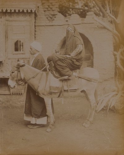 Mujer en un burro, El Cairo de English Photographer